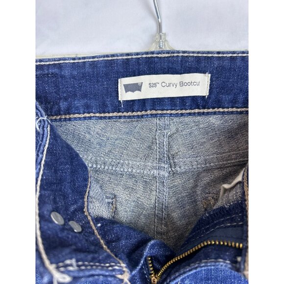 Levi’s 529 Curvy Bootcut Jeans Women’s Size 27 Blue Mid Rise Stretch Denim Pants - Picture 9 of 12